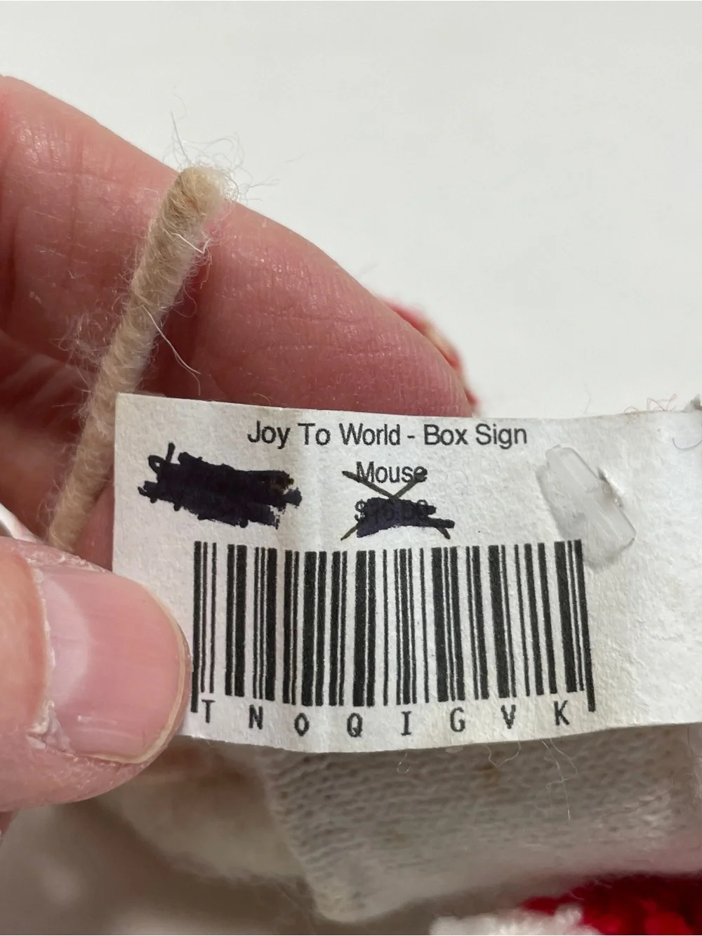 Primitives By Kathy Felt Mouse Ornament “Joy To The World” Sign, Scarf, Sweater